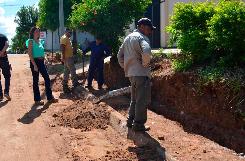 El municipio avanzó con la construcción de veredas en las calles Santa Fe y Kloster