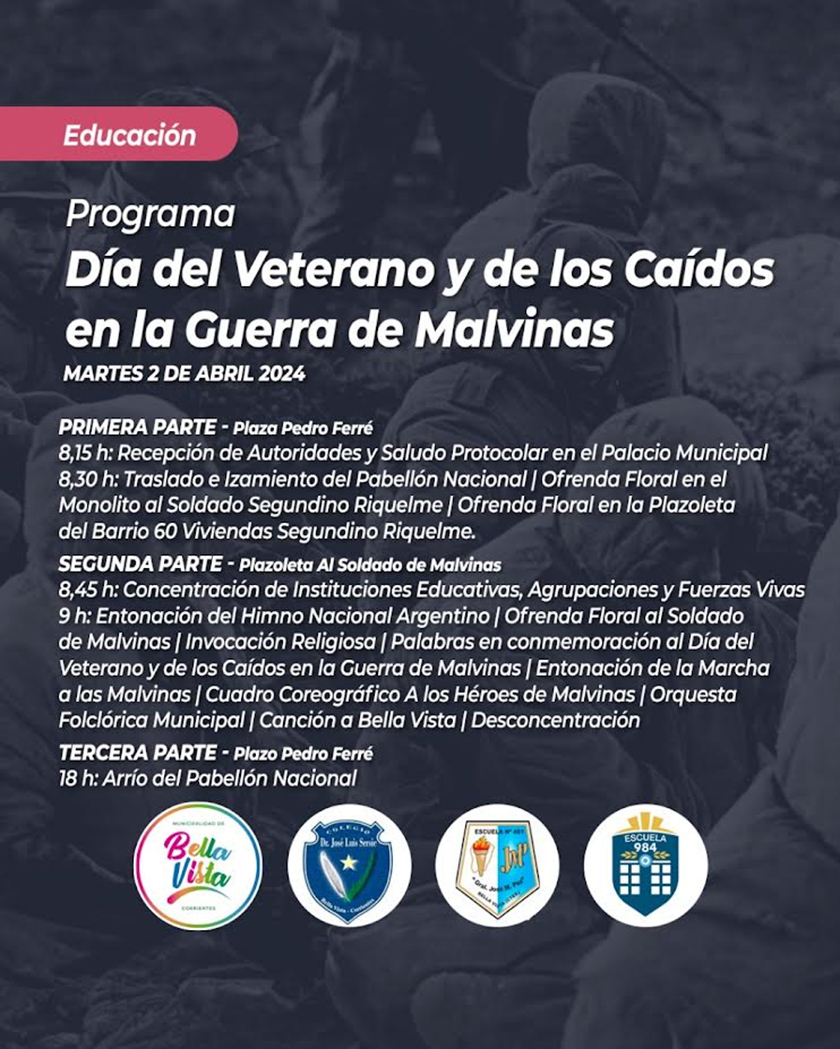 lrmwkadl PRESENTARON EL PROGRAMA DEL ACTO OFICIAL DEL 2 DE ABRIL